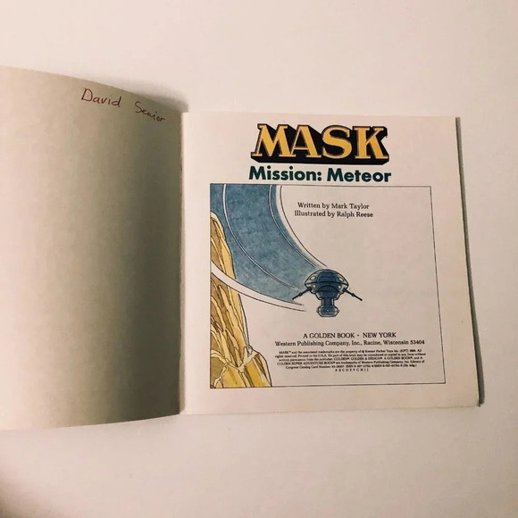 Vintage 1986 Mask Mission Meteor Golden Super Adventure Golden Book - Picture 6 of 14